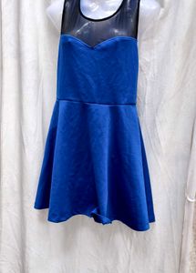 112310. Blue Skater Dress