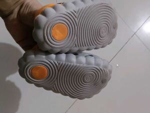 Girl 1 Yr- Grey Orange Crocs