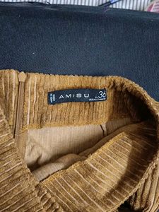 Corduroy Brown Skirt