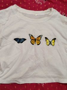 Butterfly Graphic Crop Top