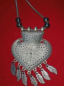 Silver Tone Statement Necklace