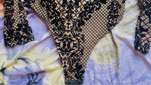 Patterned Bodysuit Top
