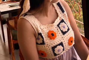 Crochet Patchwork Crop Top