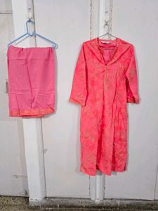 Biba Pink Kurta Set