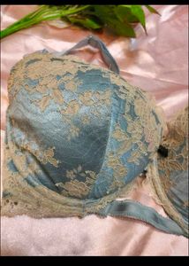 Lace Bra - Blue Floral