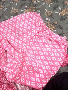 Pink Kurta Set With Dupatta