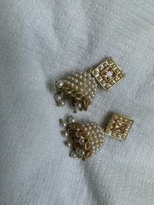 Pearl Jhumka Earrings