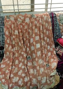 Vintage Peach &amp; Silver Skirt
