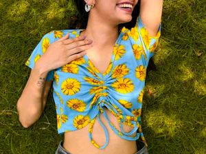 Floral Print Crop Top