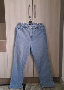 High-waisted Embroidery Jeans Women