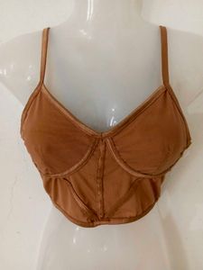 DARK NUDE CORSET TOP