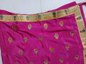 Pink Embroidered Saree