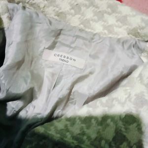 Houndstooth Patterned Coat