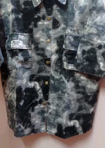 Black And White Tie Dye Shirt / Shaket