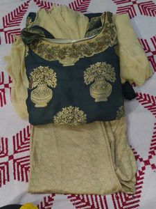 New Black Golden Designer Dress With Bottem