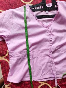 Lilac V-Neck Blouse
