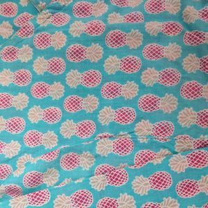 Pineapple Print Peplum Short Kurti Sale😍