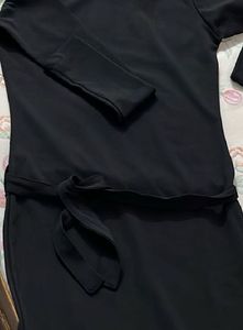 Never Worn Black Long Sleeve Midi Dress