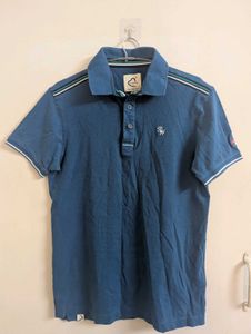 Ring Horses Blue Polo Shirt - Size Medium