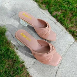 Women&#39;s Fancy Transparent Heels Footwear