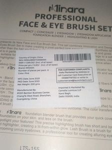 Minara professional face and eye brush set