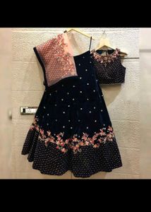 Embroidery Black Lehanga