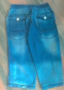 Blue Denim Capri Jeans