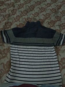 Striped Short Sleeve Polo Shirt