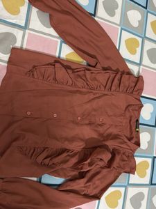 Ruffle Detail Formal Shirt Top