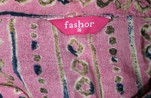 Fashor Pink Printed Kurta