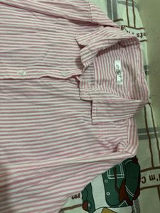 Striped Pink Button-Down Shirt