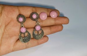 Combo Of Pink Earrings And Studs