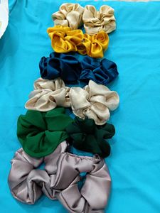12 medium and large size Colorful Scrunchie Set