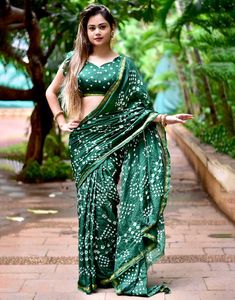 Soft Chiffon Bandhej Saree