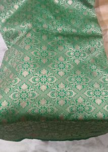 Green Floral Zari Saree