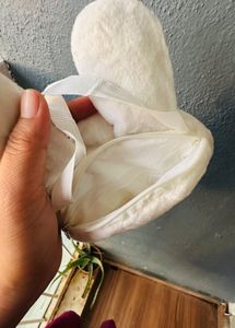 🐰 Adorable Bunny Plush Purse – Floral Ears &amp; Dres