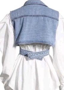 Denim Crop Top Vest