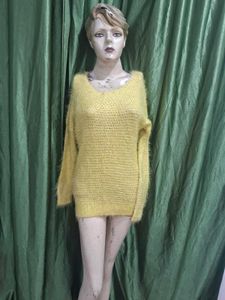 Yellow Fuzzy Knit Sweater