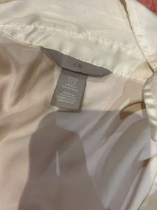 Vintage White Satin Blouse