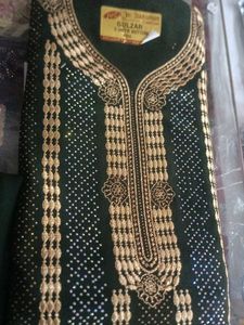 Elegant Dark Green Embellished Suit