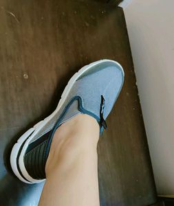 Power Women grey mesh walking sports slip-on shoes