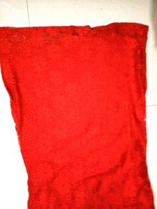 Red Lace Kurta