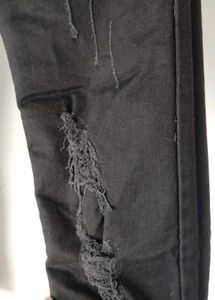 Men Black Distressed Denim Jeans