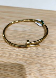 Gold plated nail bracelet for women