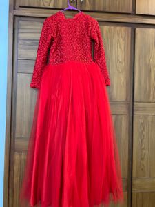 Elegant Red Goun Suit