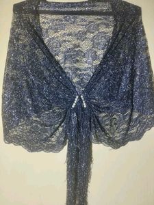 Shimmering Black Ponchu