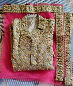 Short Festive Kurta With Dupatta