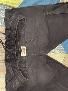Black Cargo Joggers