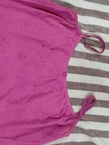 New Solid Pink Camisole Slip