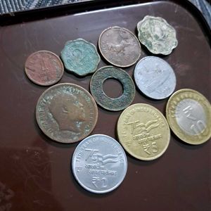 Assorted INDIAN coins
